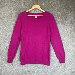 Banana Republic Sweater Womens Medium Pink Sequin Elbow Pullover- 2670*